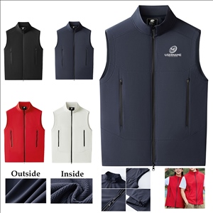 Men's Lightweight Softshell Golf Running Vest Outerwear Zip Up Fleece